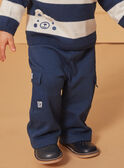 Pantalón cómodo azul marino con bolsillos efecto cargo LADAMIEN / 24H1BGJ1PANC230