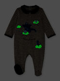 Pelele de color gris y azul marino para bebé niño VELANCELEX / 20H5BG39GREJ920