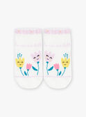 Calcetines de color crudo con estampado floral FLEWETTE / 23E4PFS1SOB001