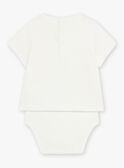 Body de rayas de color crudo con estampado de la jungla para bebé niño CAKILLIAN / 22E1BG91BOD001