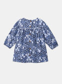 Vestido azul y blanco con estampado floral LACECILE / 24H1BFJ1ROB070
