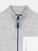 Cárdigan azul y gris jaspeado con tres bolsillos KRISPORAGE / 24E3PGB1JGHJ922