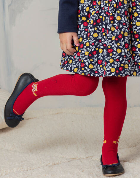 Collant Uni Rouge Motif Renard Enfant Fille Achat En Ligne Sous Vetement Chaussette Et Collant Sergentmajor