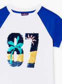 Camiseta blanca y azul de manga corta LADUAGE / 24H3PGI4TMC000