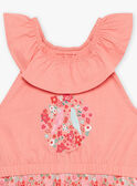 Camisón melocotón con estampado floral para niña CHOUJIETTE / 22E5PF51CHN413