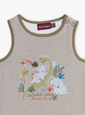 Body 2 en 1 con rayas y estampado de dinosaurios para bebé niño CAWOLSEN / 22E1BGP1BOD626