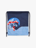 Mochila de color azul y blanco de rayas FRYSACAGE / 23E4PGL1BES070
