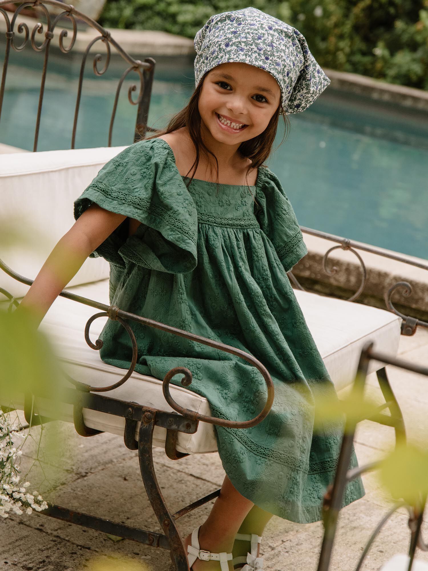 Vestido con bordado floral Chica Sergent Major