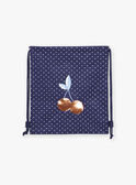 Mochila de color azul marino de lunares blancos FRYSAKETTE / 23E4PFL1BES070