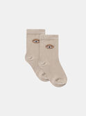 Calcetines lisos con cabeza de osito  LAFILOU / 24H4BGK2SOQ080
