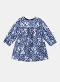 Vestido azul y blanco con estampado floral LACECILE / 24H1BFJ1ROB070