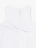 Vestido y cubrepañal elegante crudo para bebé niña CAJULIE / 22E1BFH2CHS001