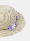 Sombrero de paja de flores KAFANTINE / 24E4BFL1CHA009