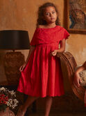 Vestido rojo con bordados KROFORETTE / 24E2PFE1ROBE405