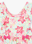 Pelele de playa de color rosa estampado ZOLINE / 21E1BFQ1BARC216