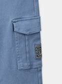 Pantalón cargo slim azul escarchado LESLIMAGE / 24H3PGJ1PANC206