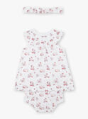 Vestido con estampado de popelina, cubrepañal y cinta para el pelo para bebé niña ZOLISE / 21E0CFY2ENS000