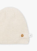 Gorro de recién nacido de color crudo jaspeado de lana y algodón LOAY / 24H0AM21BON006