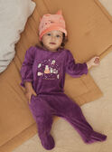 Pijama y gorro violetas de terciopelo GELILA / 23H5BFF1GRE708
