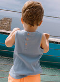 Camiseta de tirantes azul con estampado de surf, para bebé niño CAYVAN / 22E1BGV2DEBC218