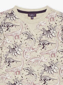 Camiseta beige con estampado de dinosaurios GULIAGE / 23H3PGH3TMLA013