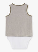 Body 2 en 1 con rayas y estampado de dinosaurios para bebé niño CAWOLSEN / 22E1BGP1BOD626