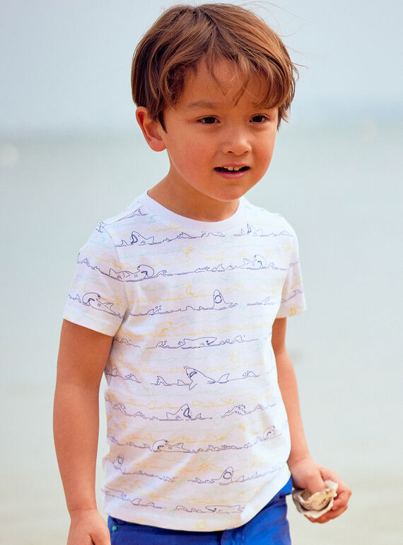 Camiseta blanca para niño COARAGE / 22E3PGN2TMC000