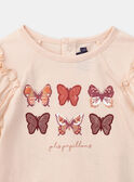 Camiseta mariposa rosa KROPEPETTE / 24E2PFE2TMCE403