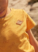 Camiseta de color amarillo mostaza con estampado de desierto FLITIAGE / 23E3PGP3TMCB106