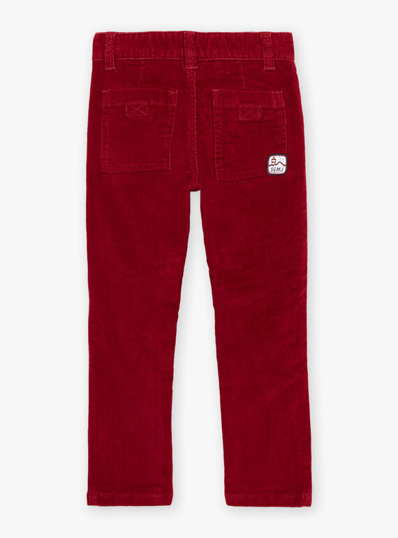 Pantalones de terciopelo burdeos DOCHINAGE / 22H3PGX1PANF512