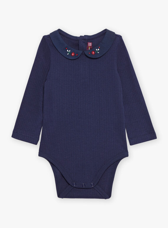 Body azul marino con cuello Peter Pan DAOLLY / 22H1BFX1BOD070