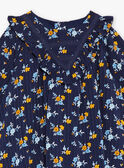 Vestido azul marino con estampado de flores. GAELLA / 23H1BF91ROB070