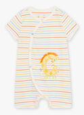 Pelele de rayas de color crudo para bebé niño CEILAN / 22E5BG53GRE001