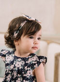 Cinta para el pelo color casís y rosa con estampado floral para bebé niña CAJOHANA / 22E4BFH2BAND302