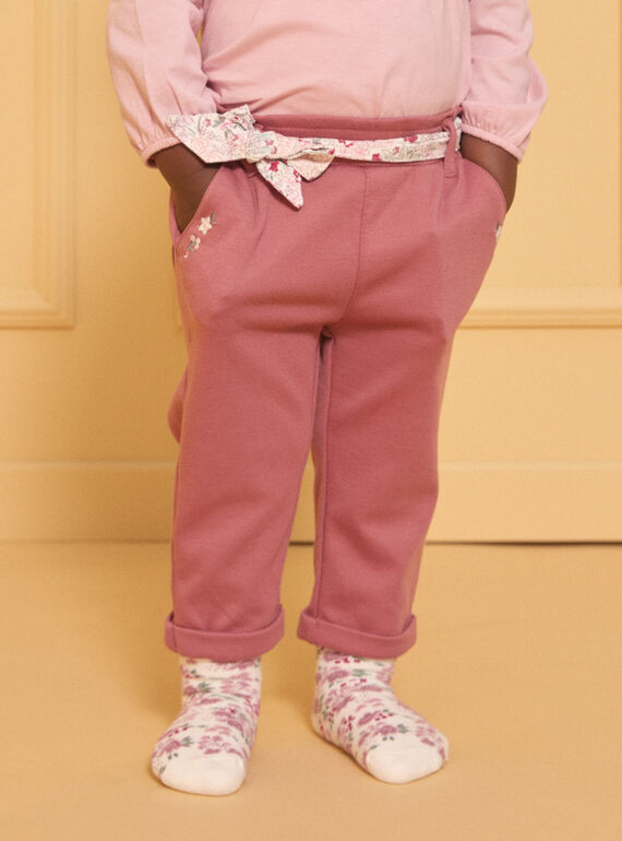 Pantalón de flores con cinturón LANINI / 24H1BFQ1PAN709