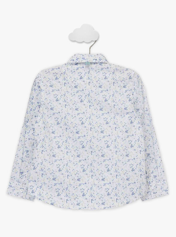 Camisa con estampado floral y pajarita extraíble para niño TIFLORAGE / 20E3PGJ6CHM001