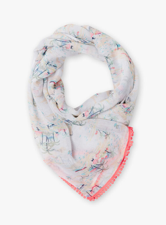 Fular con estampado de playa para niña ZYFUETTE / 21E4PFU1FOU321