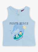 Camiseta de tirantes azul con estampado de surf, para bebé niño CAYVAN / 22E1BGV2DEBC218