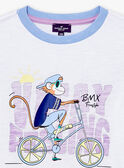 Camiseta blanca y azul de manga corta LABAGE / 24H3PGI3TMC000