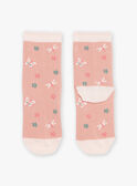 Calcetines rosas con jacquard de mariposas FISOZETTE / 23E4PFD1SOQD318