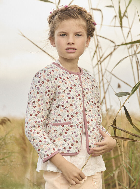 Cárdigan reversible liso y floral MAVETTE / 25E2PF71CAR511