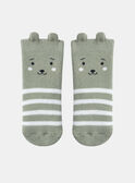 Calcetines verde arcilla y blanco de tejido de rizo KAALAN / 24E4BG35SOQG600