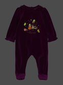Pijama y gorro violetas de terciopelo GELILA / 23H5BFF1GRE708