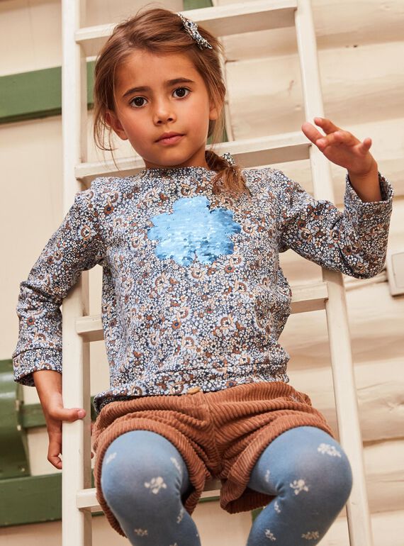 Sudadera con estampado floral y dibujo de copo y lentejuelas reversibles DIASWETTE / 22H2PFY1SWEC206