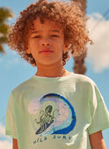 Camiseta Pulpo con lentejuelas Verde pastel KLIPEROAGE / 24E3PGR1TMCG632