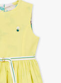 Vestido amarillo reversible de raso de algodón LAPAKRETTE / 24H2PFI1ROBH705