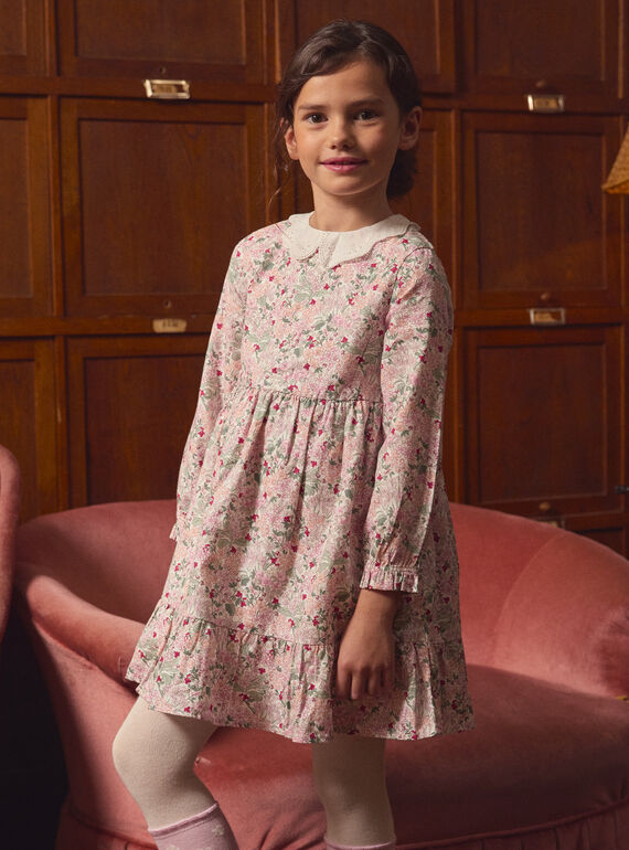 Vestido floral con cuello babero  LADEDETTE / 24H2PFQ1ROB001