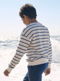 Jersey con estampado de rayas crudas y azules LERAYAGE / 24H3PGJ1SWE001