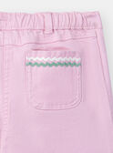 Pantalón palazzo rosa con estampado bordado KAPAETTE / 24E2PF31PAN318