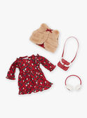 Conjunto para muñeca «Mon Adorable Poupée» vestido, chaleco, bolso y orejeras SMAFA0050TH7 / 23J7GF35HPO099